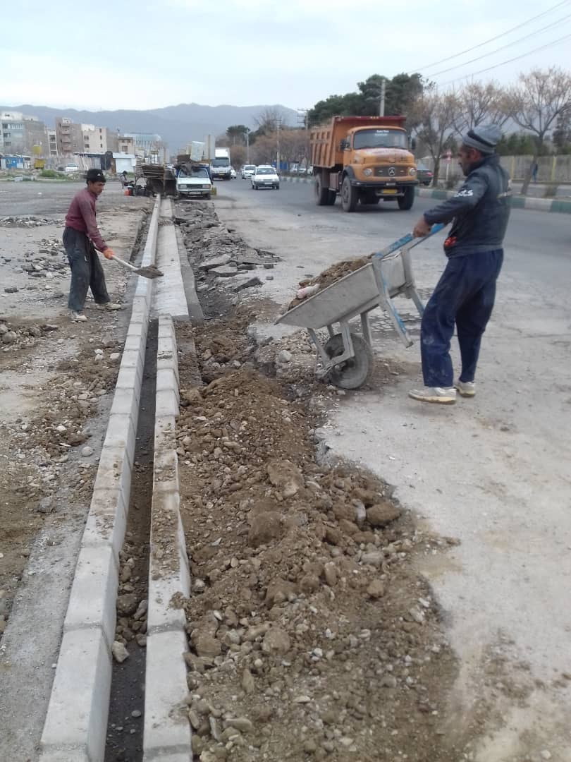 پروژه راه و جدول گذاری
