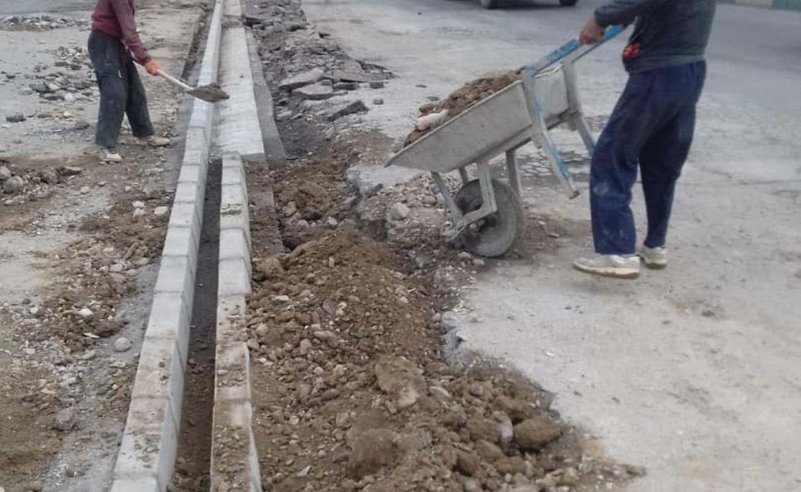 پروژه راه و جدول گذاری